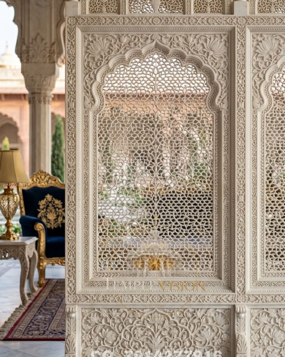 Jaali & Lattice Screens in Makrana marble by Everstone (7)