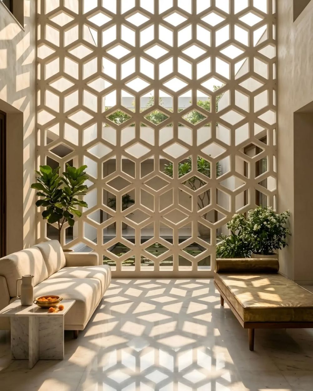 Jaali & Lattice Screens in Makrana marble by Everstone (12)